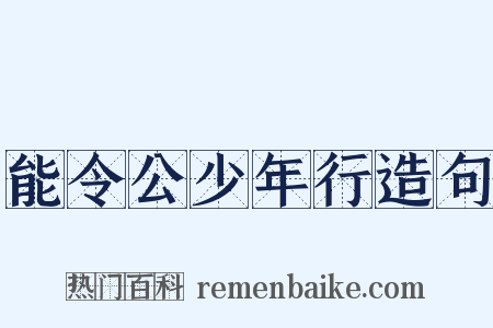 能令公少年行造句是什么意思的图片